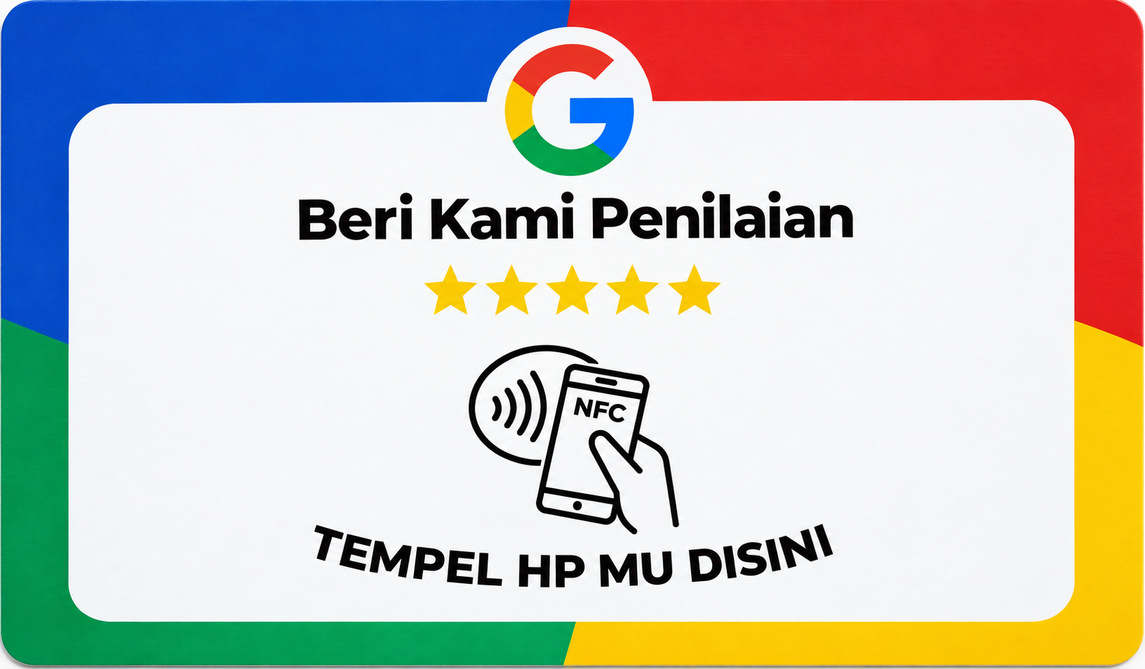 Kartu Desain Google Review Joura Asli